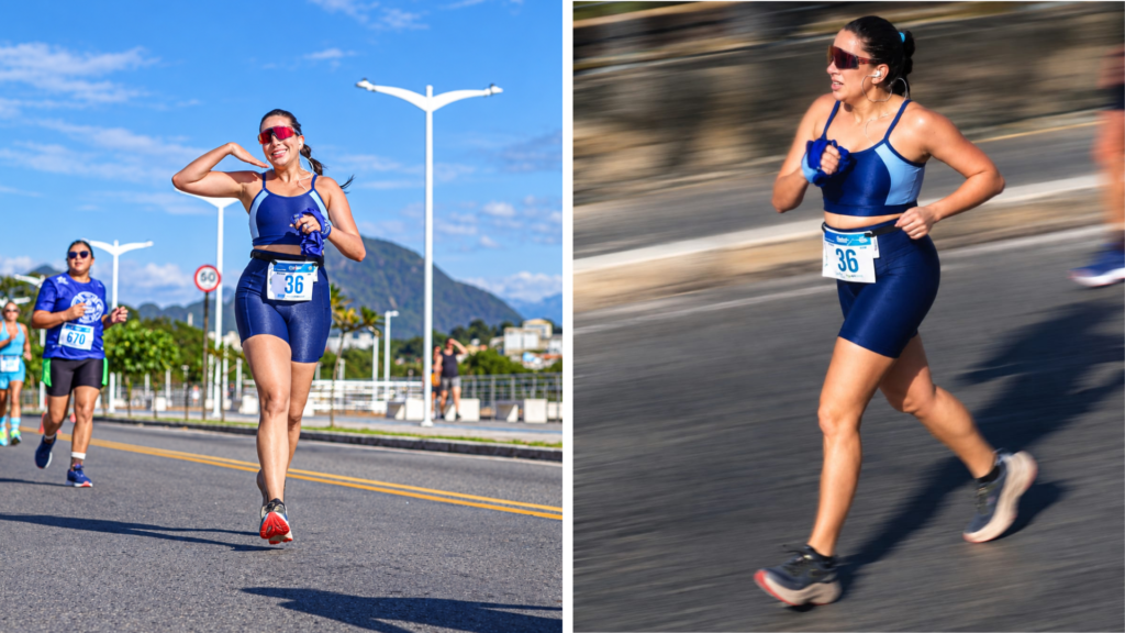 modelo usando roupa fitness para corrida